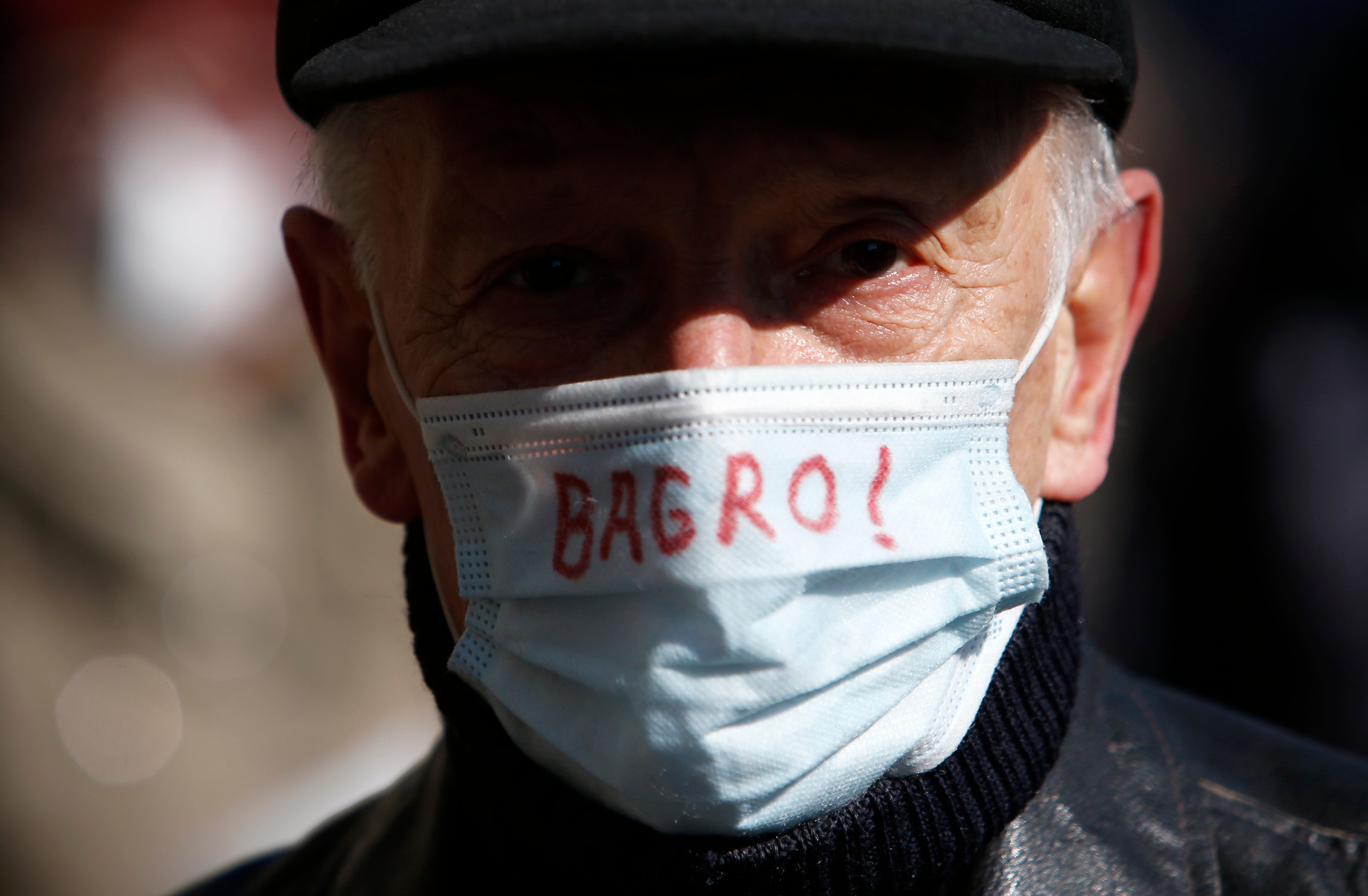 Virus Outbreak Serbia Doctors Vigil