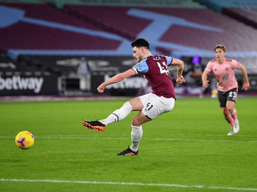 Declan Rice scores from the penalty spot