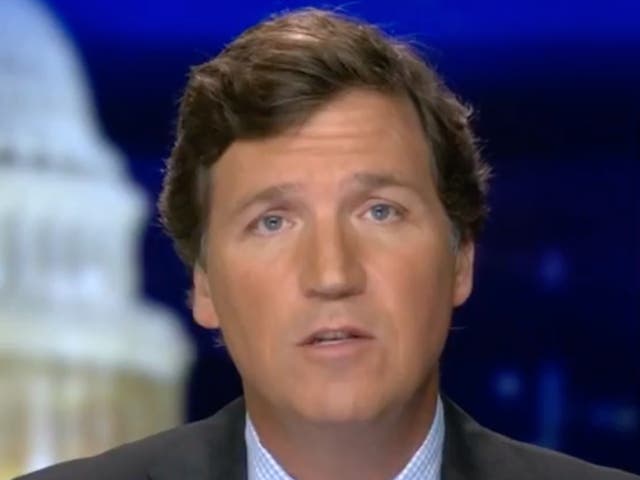 Tucker Carlson speaking on Monday 15 February 2021