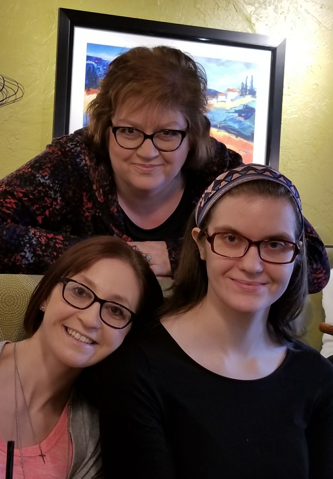 Mel Chenoweth (left) and her sister Lianne Chenoweth (right) had been waiting years to call the same place home as their mother Karin Chenoweth (centre).