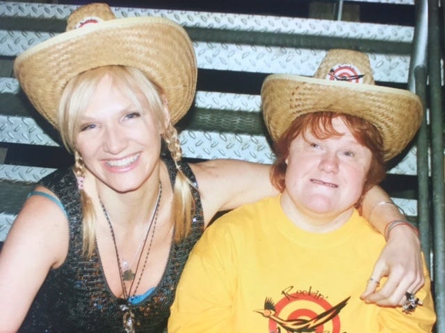 BBC radio DJ Jo Whiley with her sister Frances, who was admitted to hospital with Covid last week