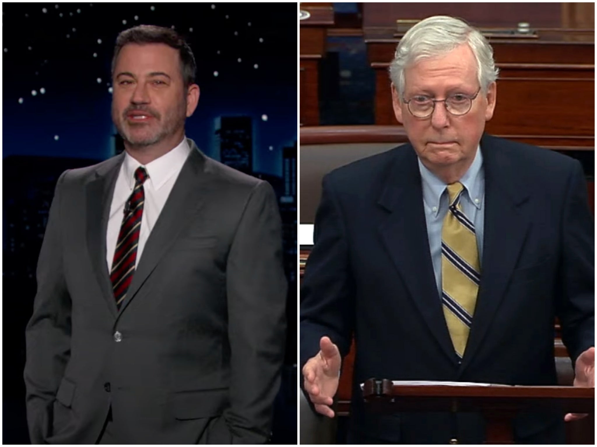 Jimmy Kimmel says Mitch McConnell voting to acquit Trump was a ‘dumb version’ of Lord of the Rings