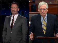 Jimmy Kimmel says Mitch McConnell voting to acquit Trump was a ‘dumb version’ of Lord of the Rings