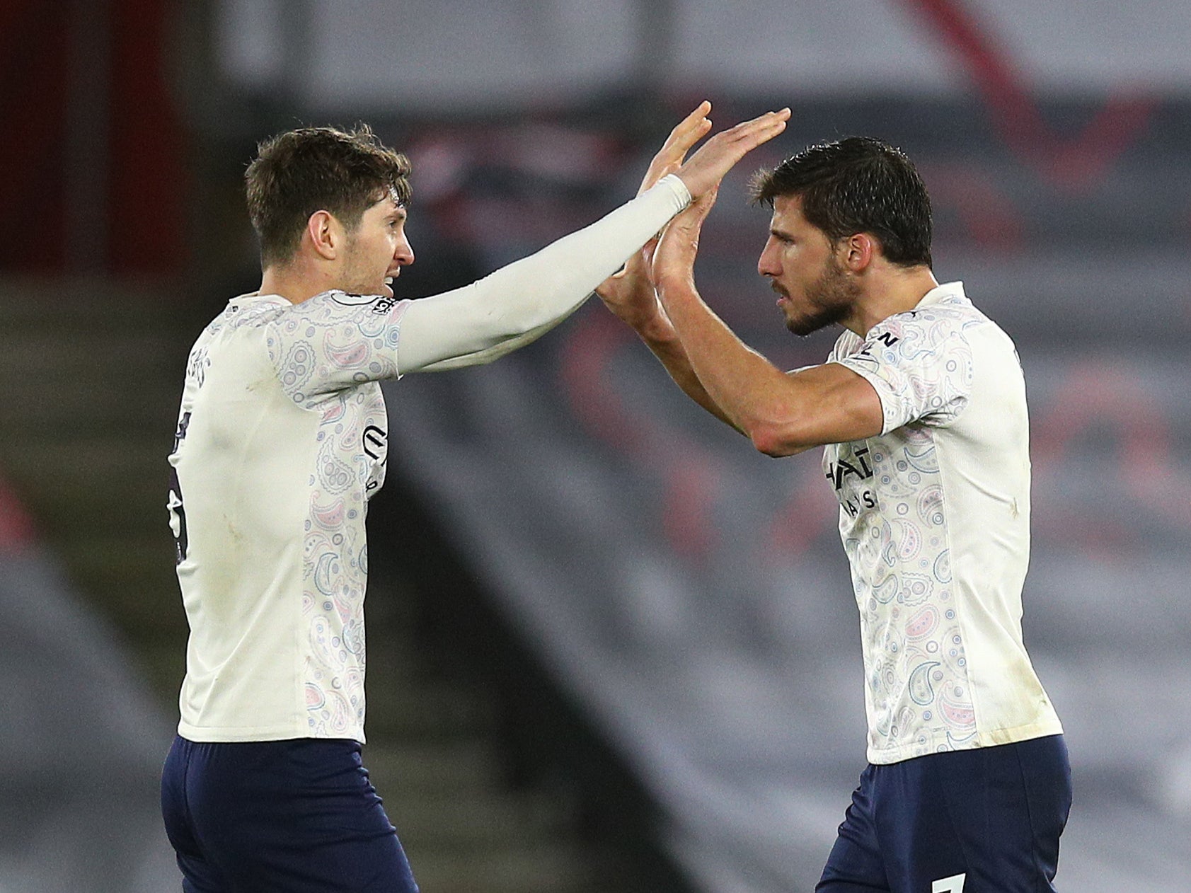 John Stones and Ruben Dias of Manchester City