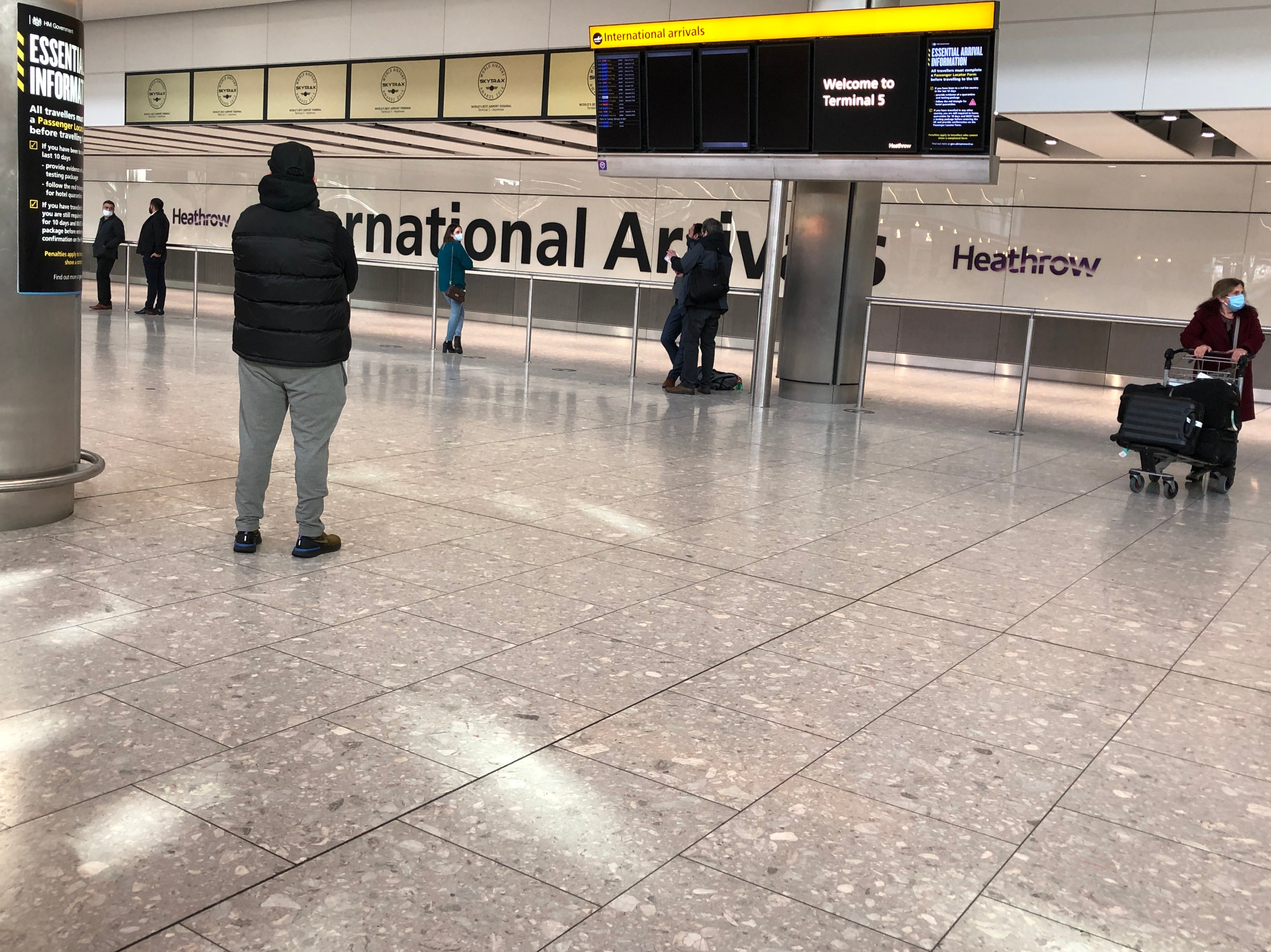 Space age: Arrivals area at Heathrow Terminal 5