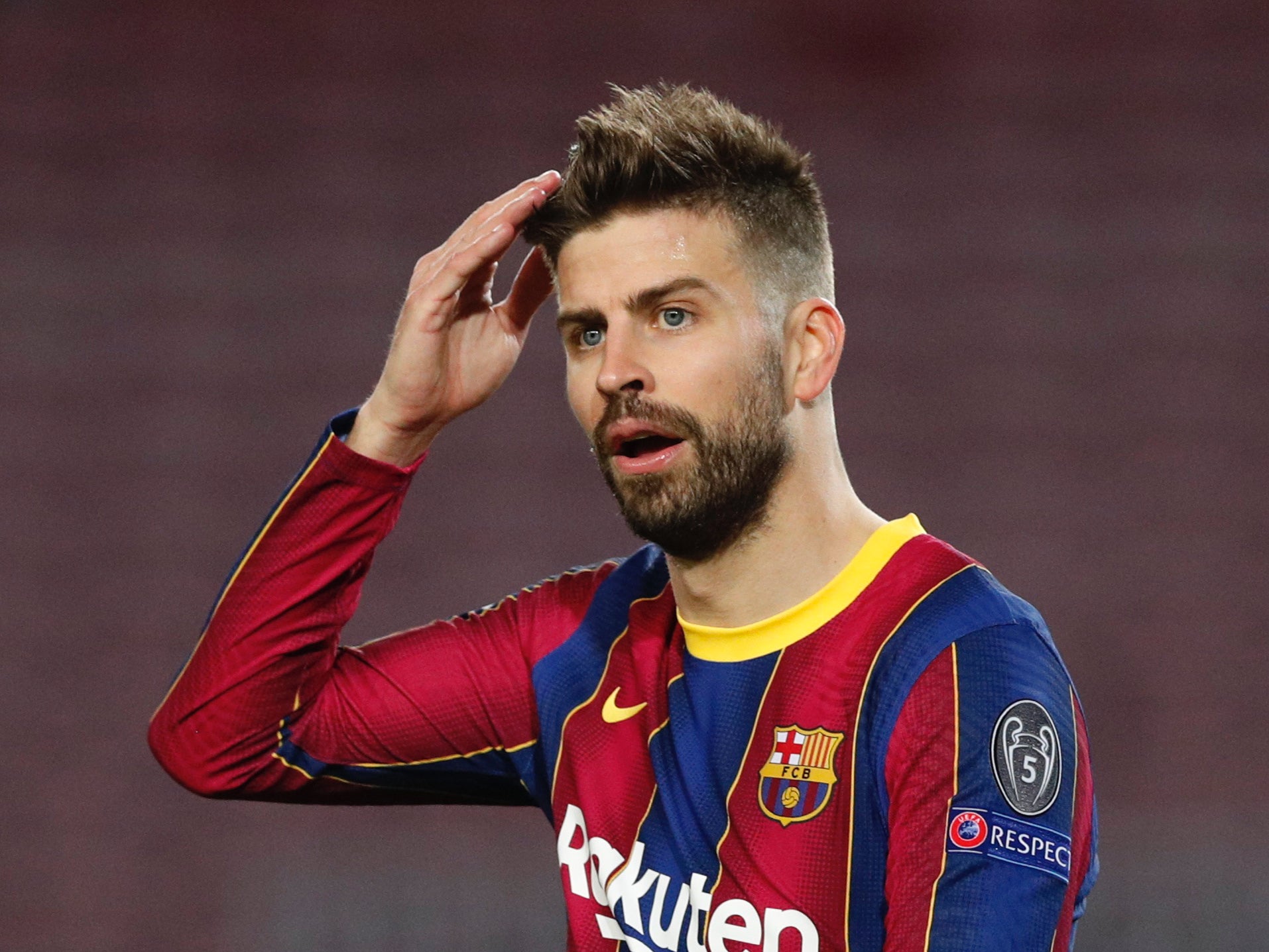 Barcelona defender Gerard Pique