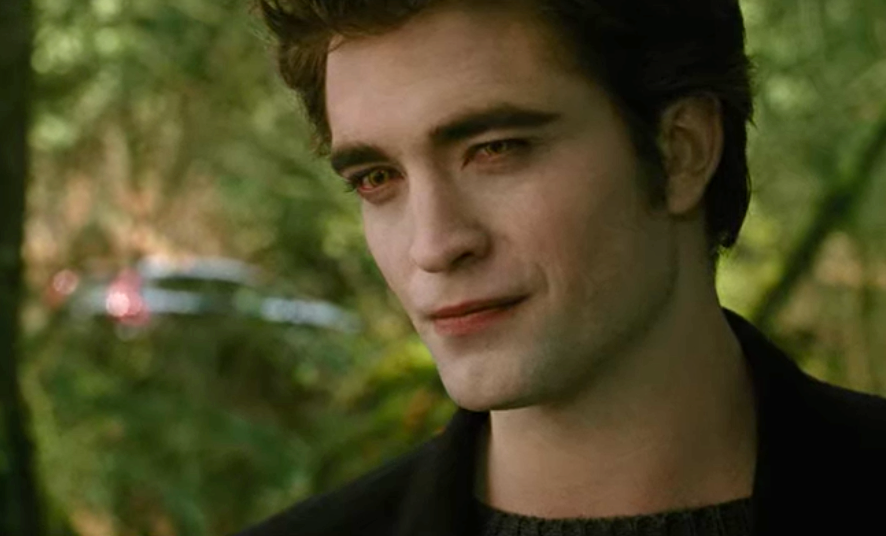 Robert Pattinson as vampire Edward Cullen in The Twilight Saga