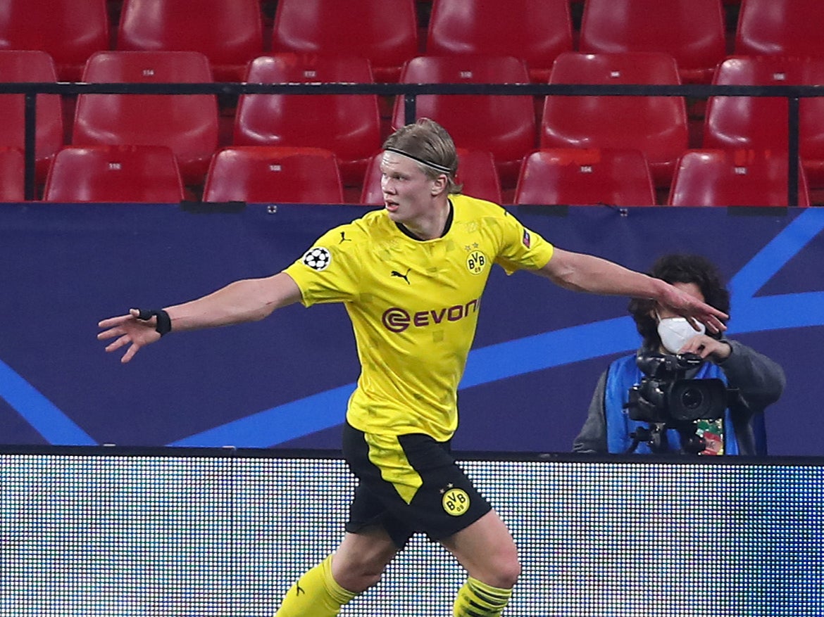 Erling Haaland was man of the match as Dortmund beat Sevilla