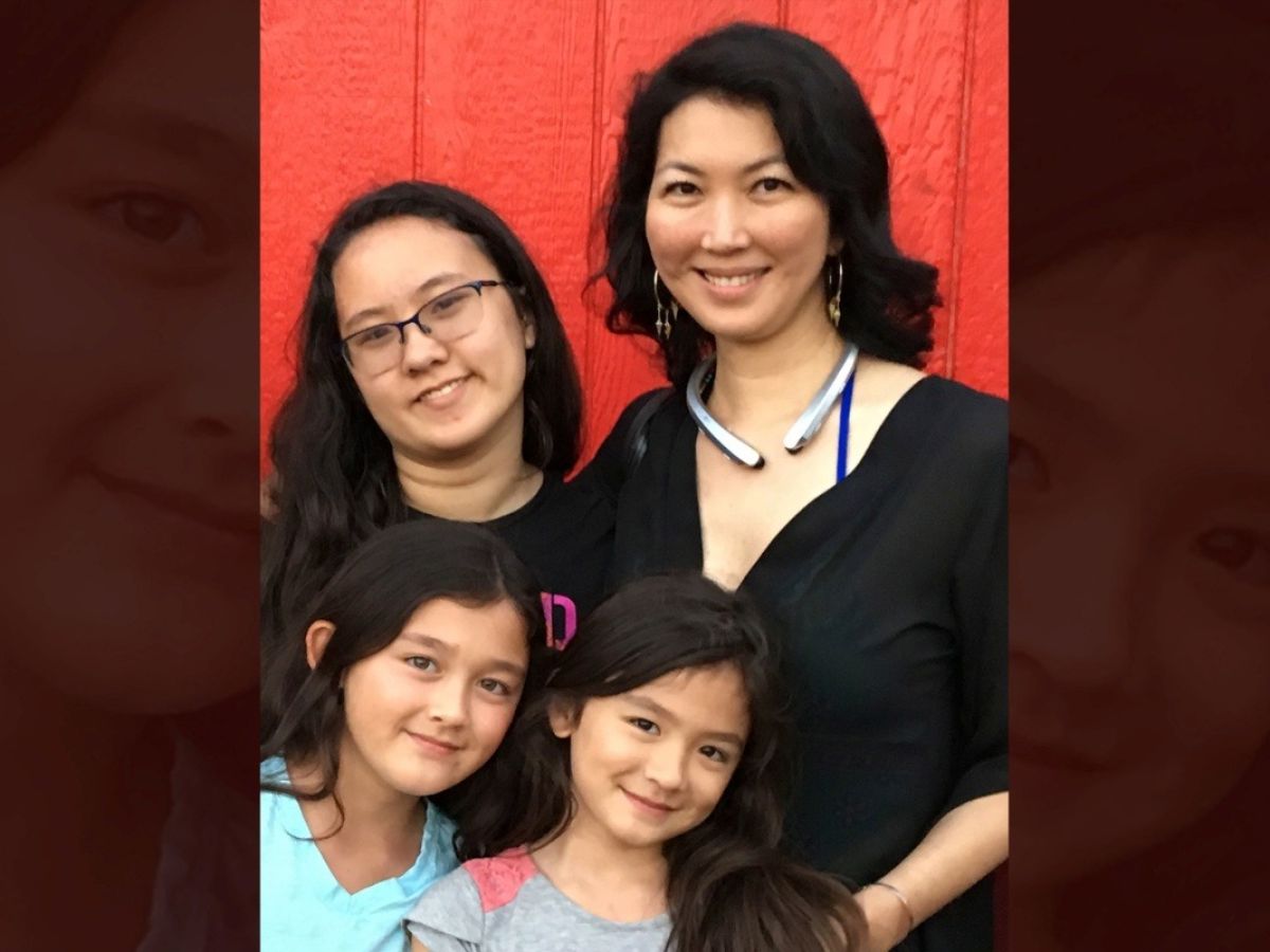 US billiards player, Jeannette Lee, pictured with her three daughters in a hand out on Go Fund Me, following the revelation that she has been diagnosed with terminal cancer.