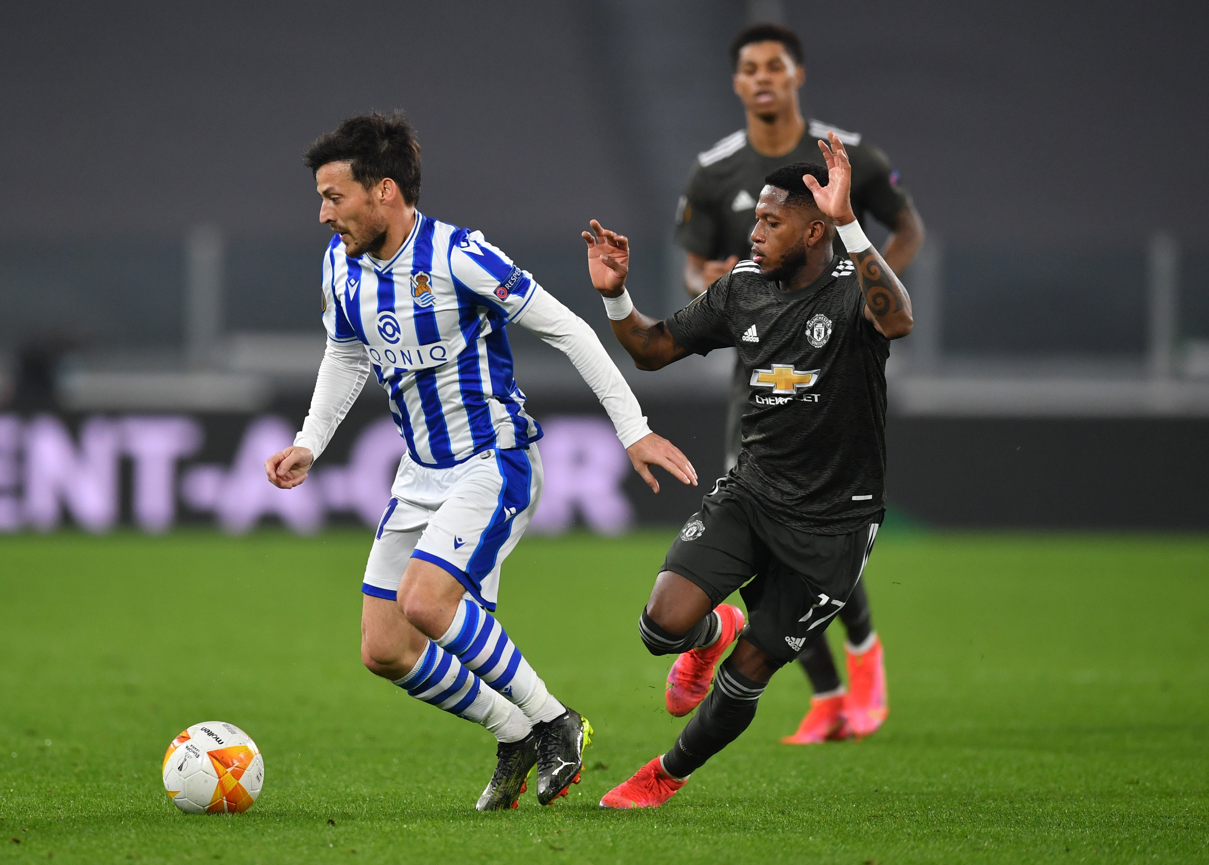 David Silva on the ball for Sociedad