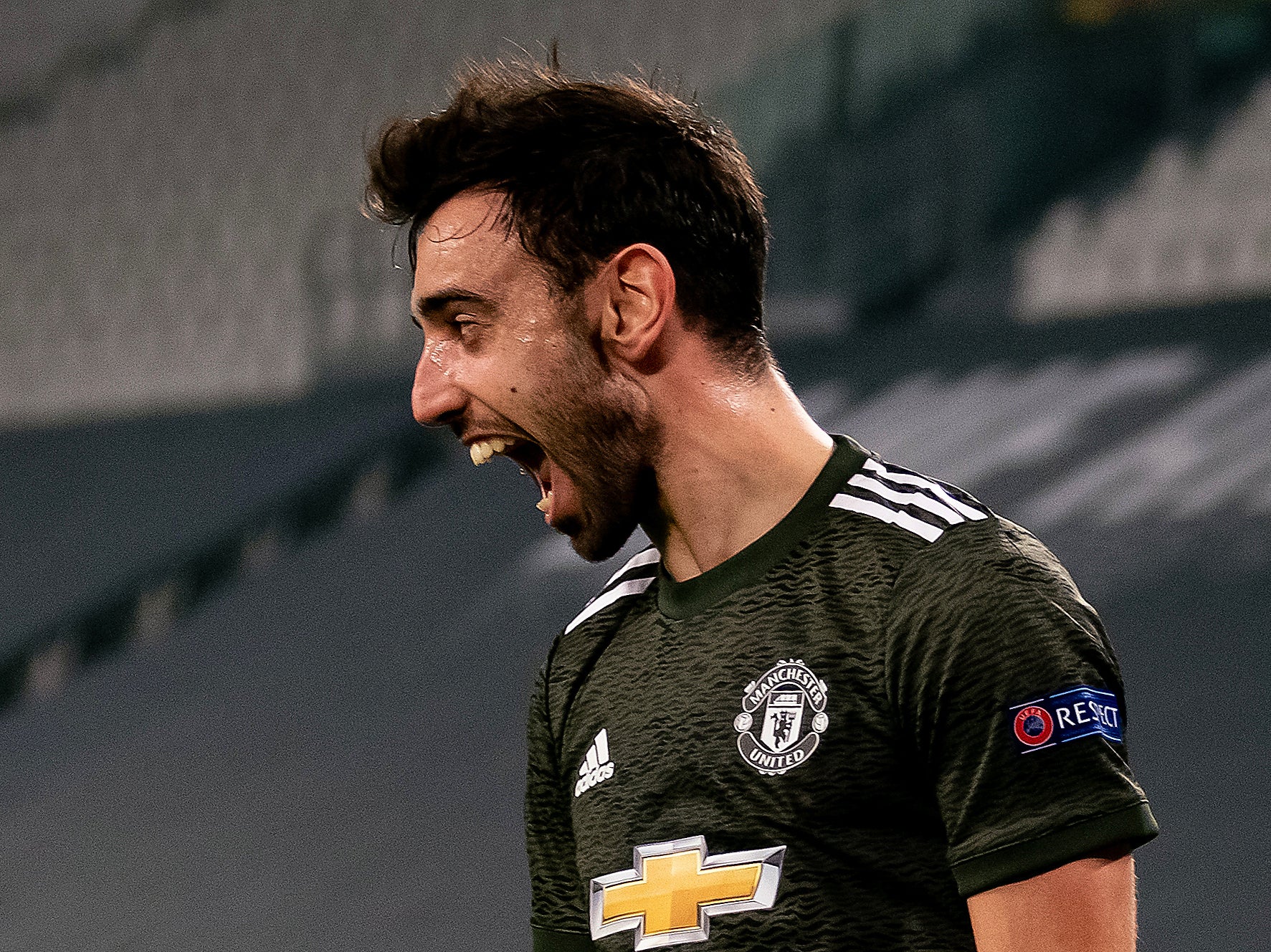 Bruno Fernandes celebrates