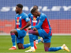 Wilfried Zaha: ‘Taking the knee is degrading, we should stand tall’