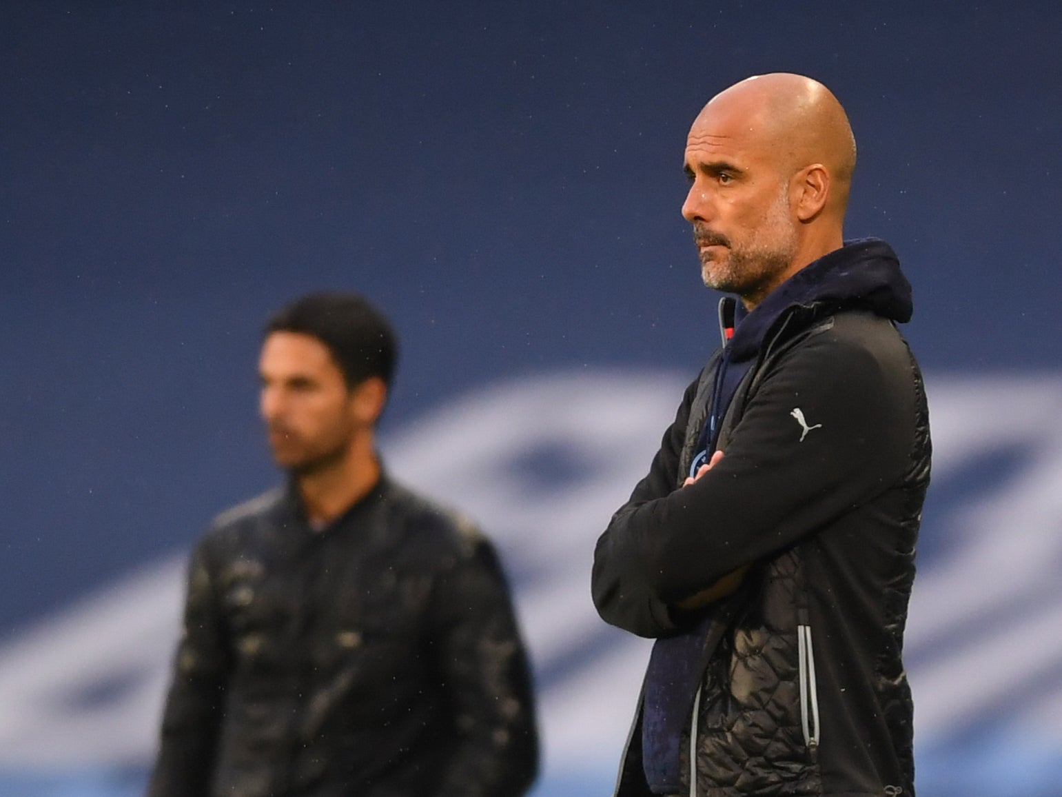 Mikel Arteta serves as Pep Guardiola’s assistant in 2018