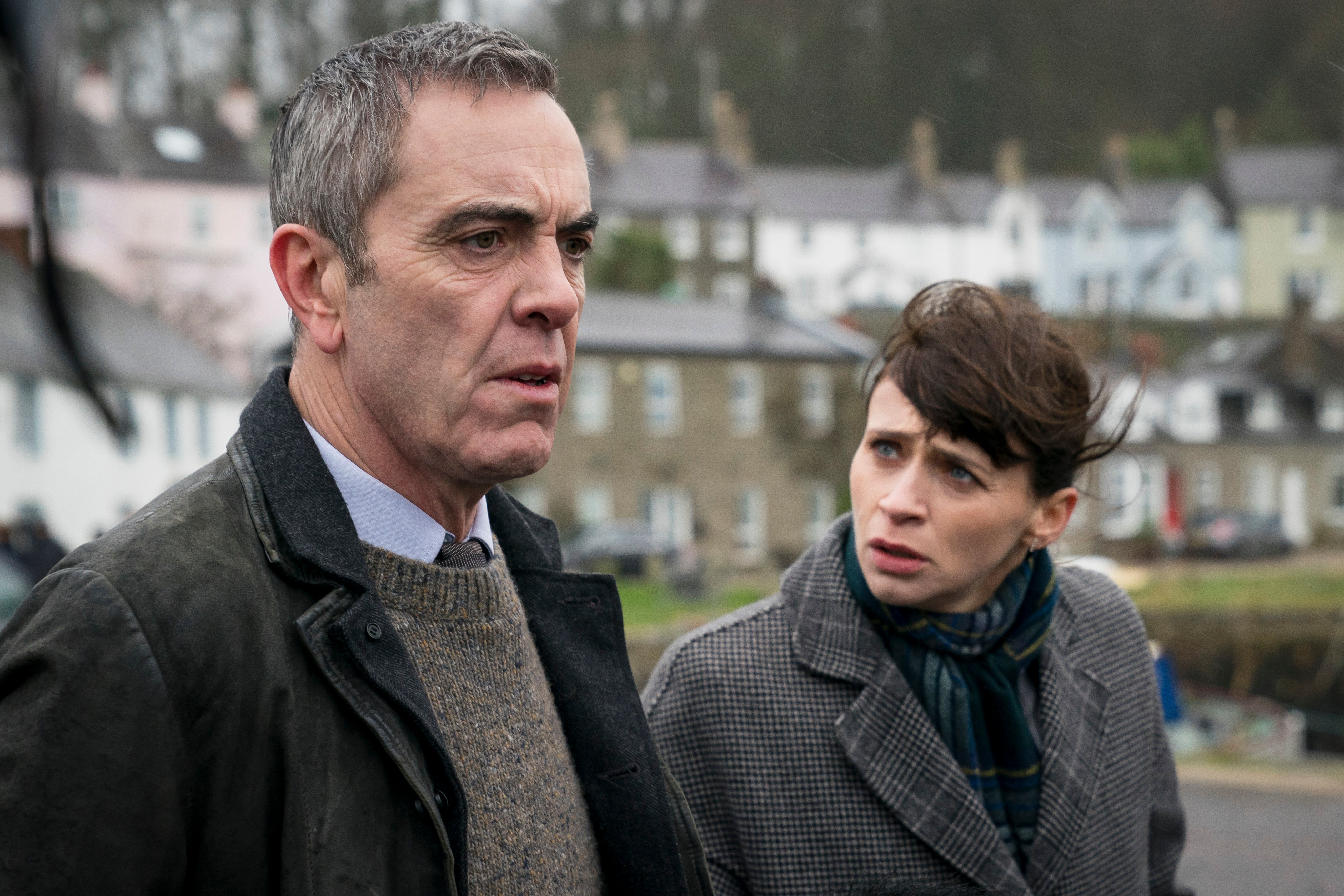 <p>Nesbitt alongside Charlene McKenna in the BBC drama</p>