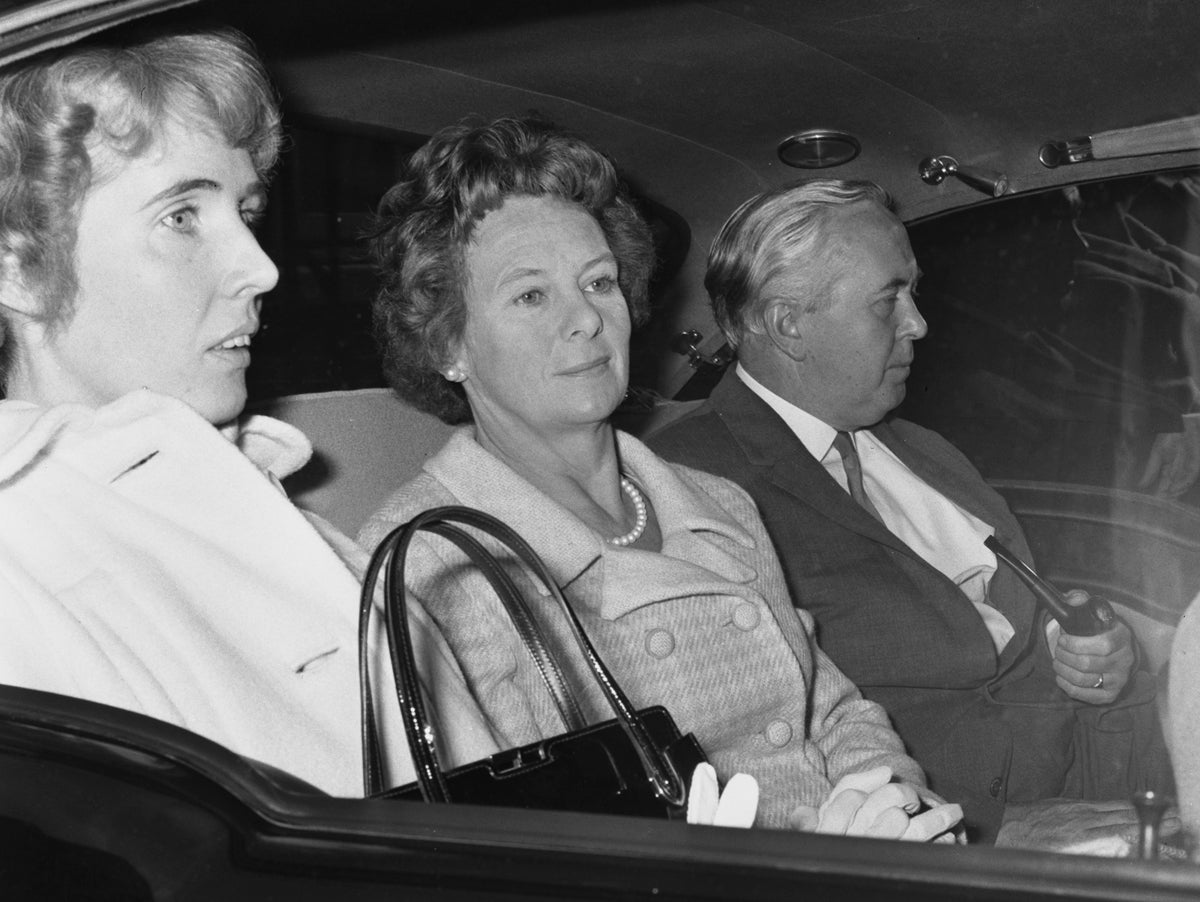 Harold Wilson with his wife Mary (centre) and secretary Marcia Williams (left) in July 1966