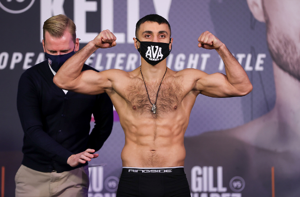 David Avanesyan reacts after making weight