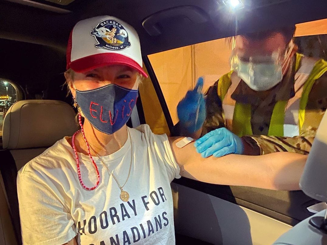 Amanda Kloots defends herself from backlash after receiving first dose of Covid vaccine