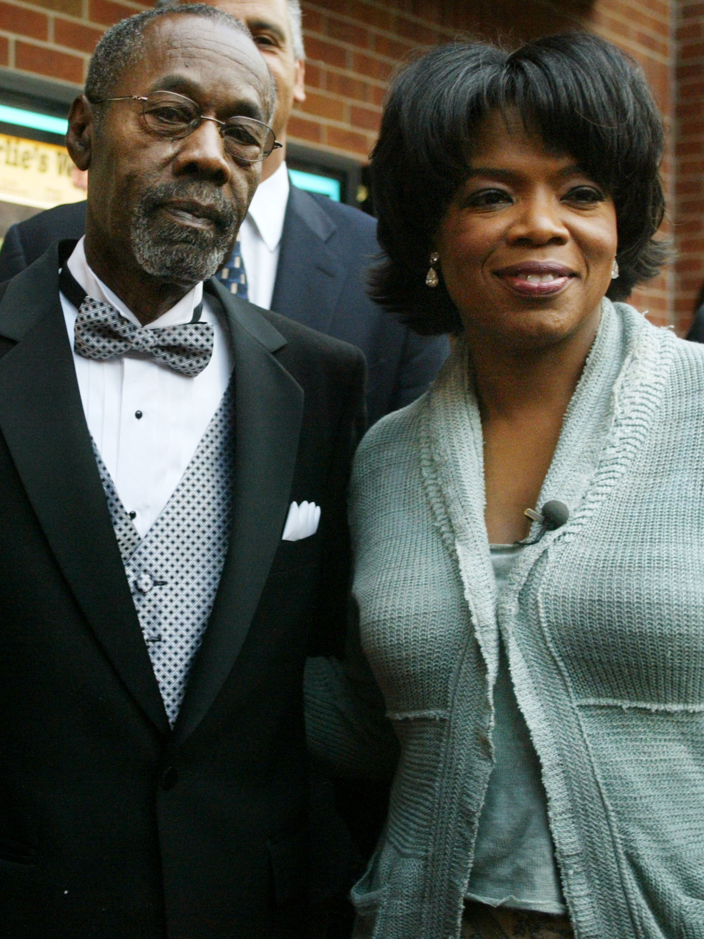 With her father, Vernon Winfrey, at the Nashville film festival in 2003