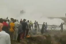 Six dead after military plane crashes close to runway in Nigeria