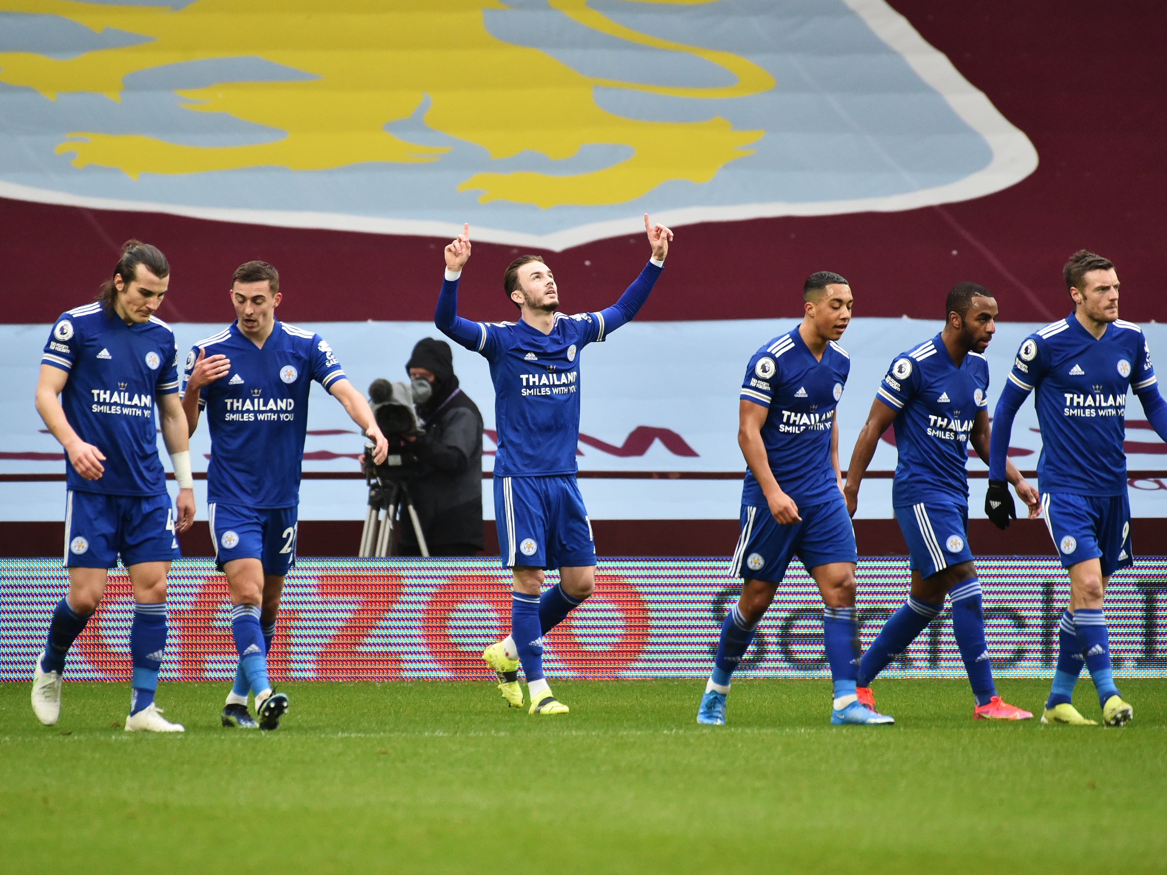 James Maddison celebrates scoring