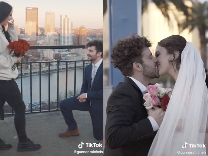 Two strangers get married in Las Vegas after meeting through TikTok