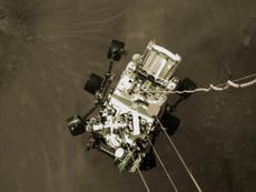 Nasa reveals ‘awe-inspiring’ video of Perseverance rover’s Mars landing