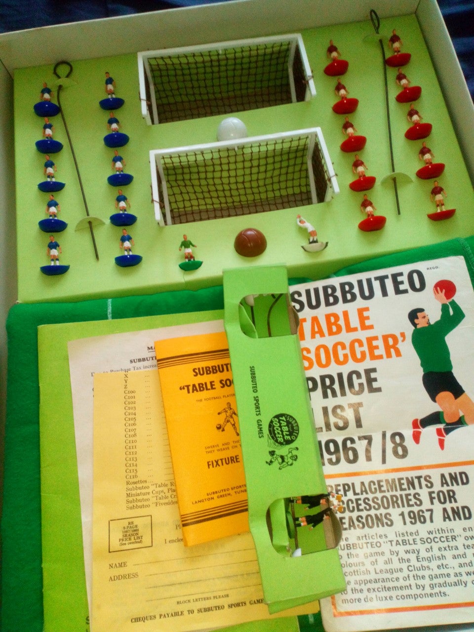 Subbuteo Continental set from the 1960s