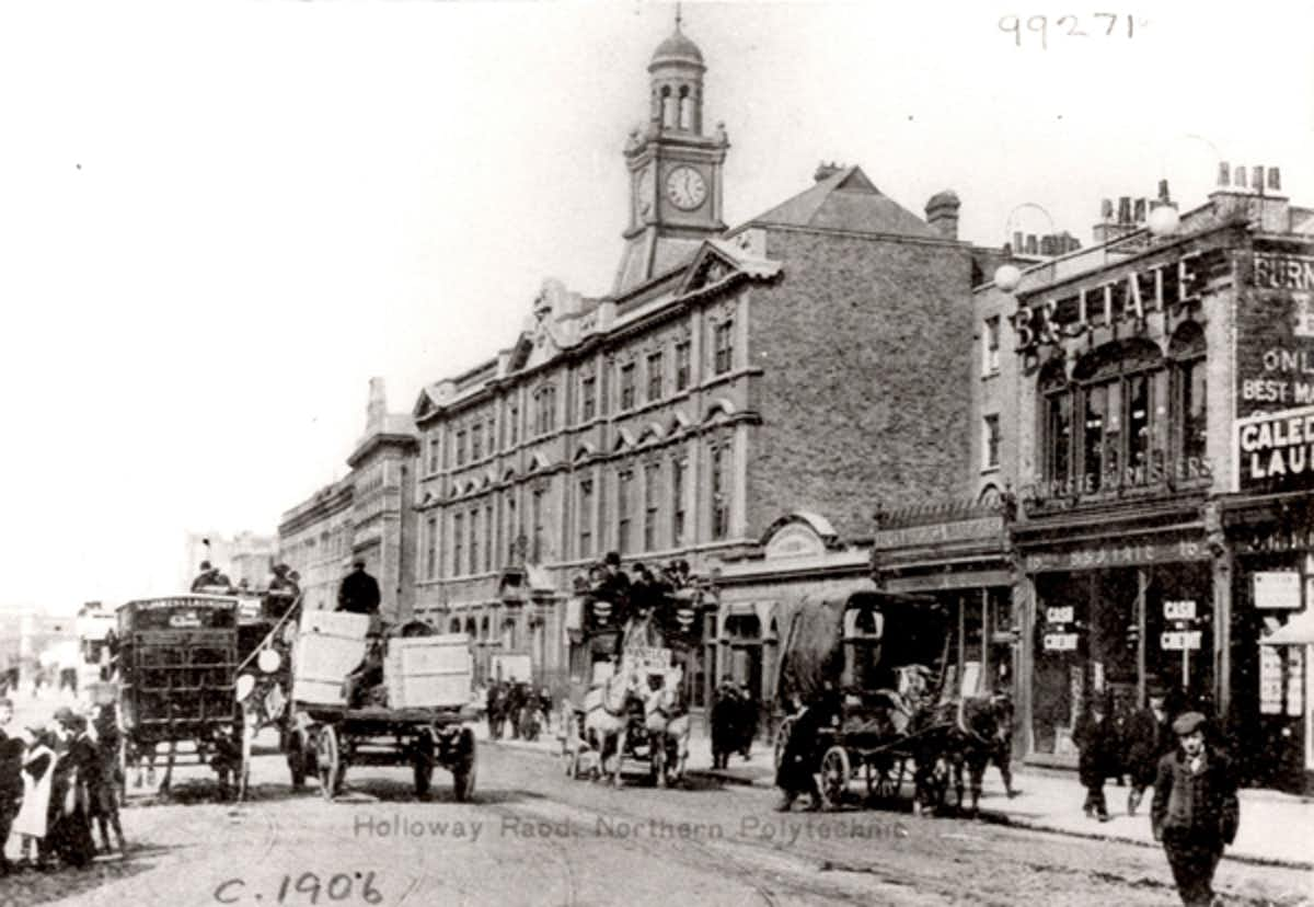 The Northern Polytechnic Institute, Holloway Road, 1906, where Lucian Landau first experimented with latex