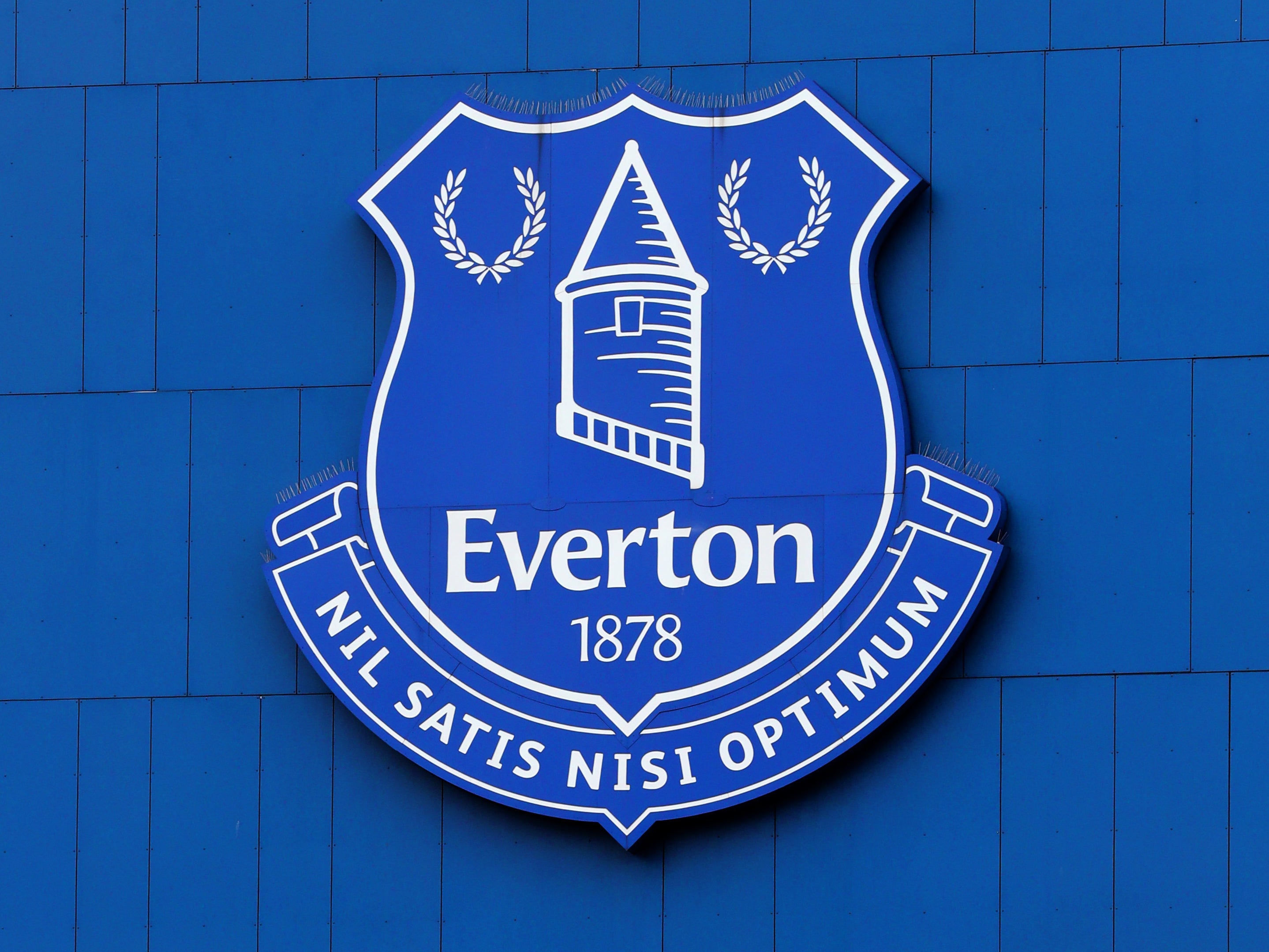 General view of the Everton badge