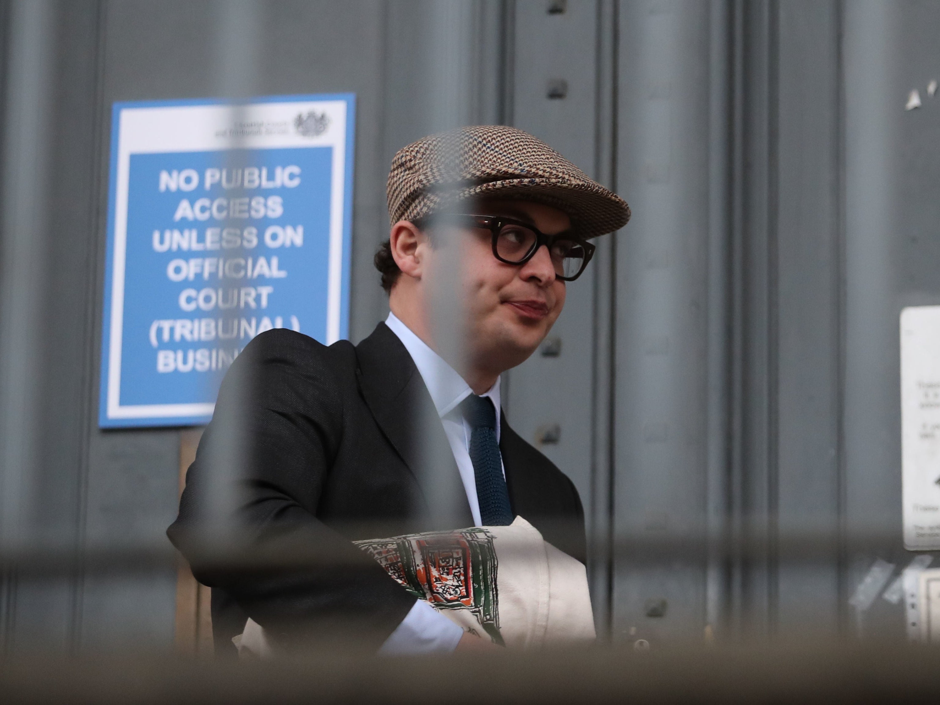 Simon Bowes-Lyon, the Earl of Strathmore, arriving at Dundee Sheriff Court