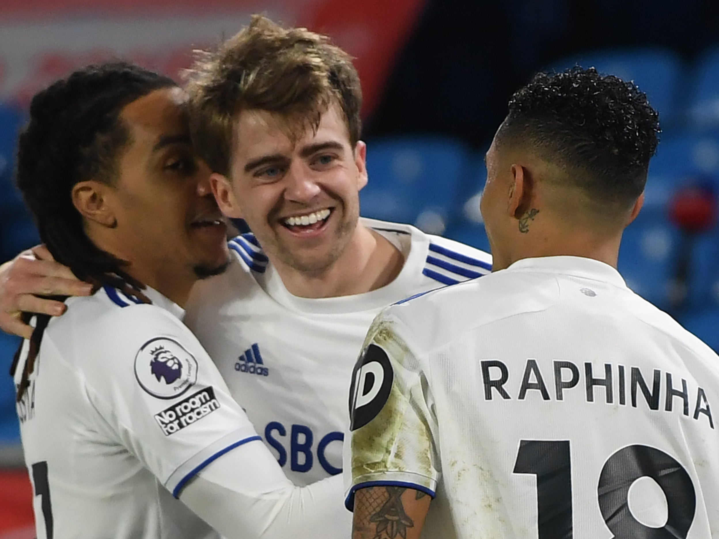 Patrick Bamford (centre) and Raphinha got on the scoresheet in Leeds’ win over Southampton