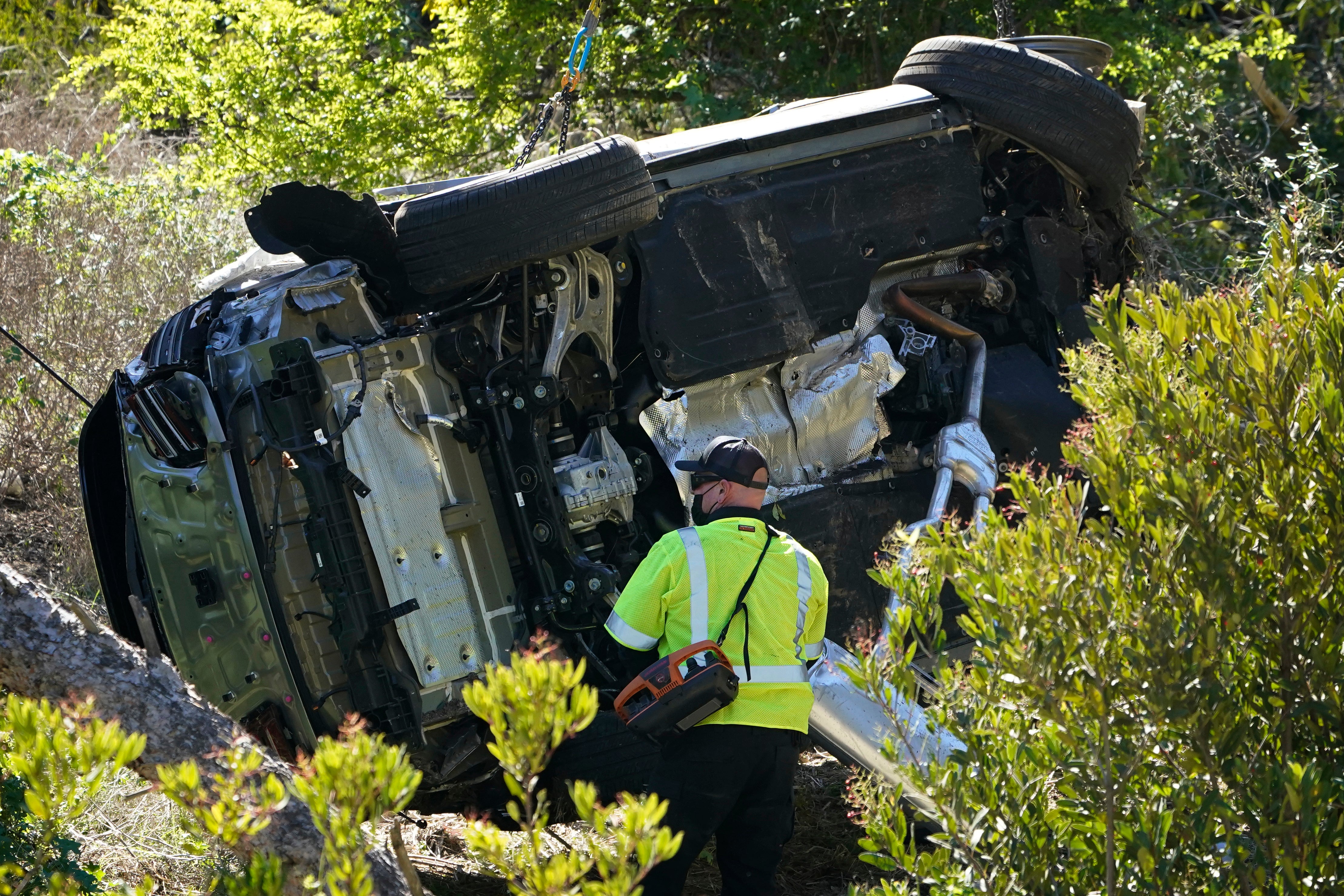 APTOPIX Tiger Woods Vehicle Crash