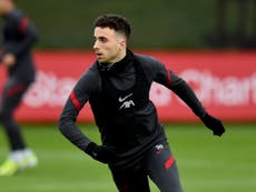 Liverpool handed timely injury boost as Diogo Jota returns to training