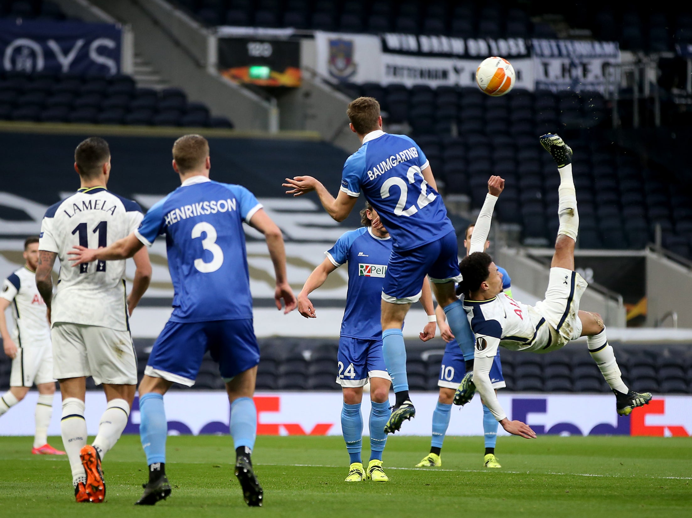 Dele Alli opened the scoring with an overhead kick