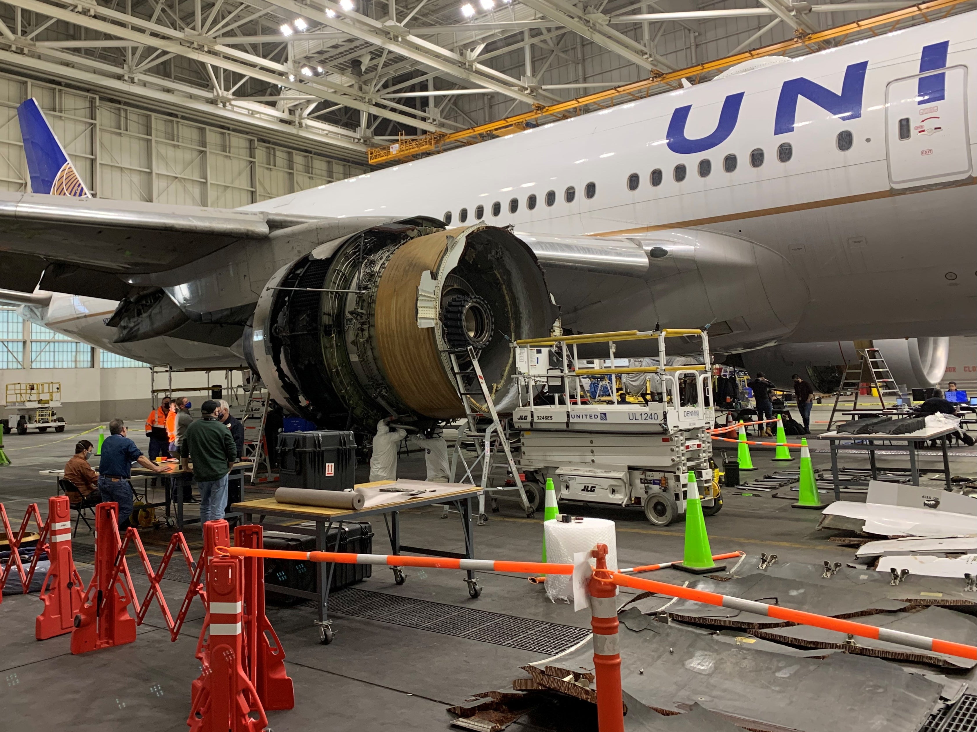 Check in: the United Airlines Boeing 777 involved in Saturday’s emergency landing in Denver