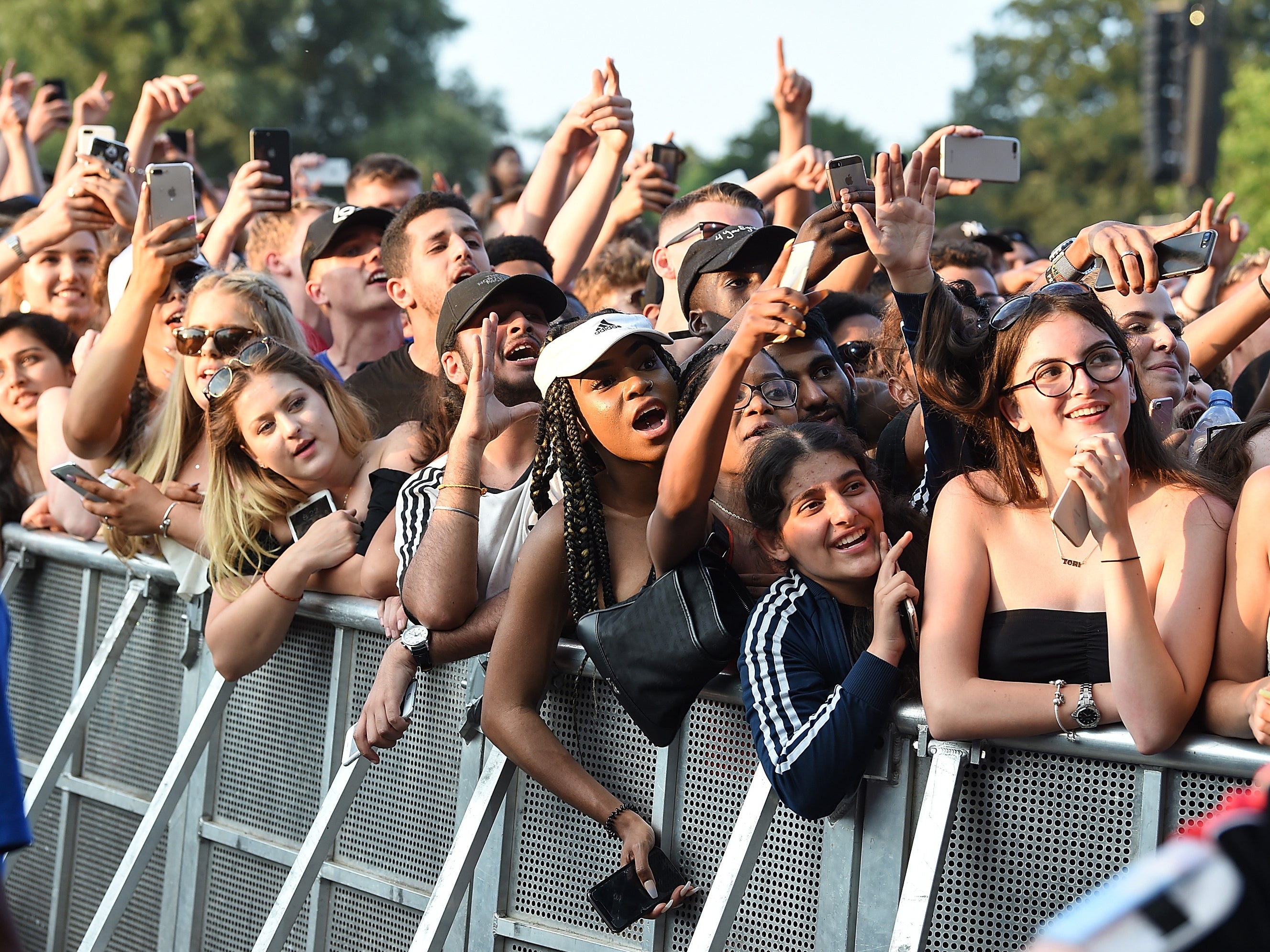 Festival-goers at Wireless in 2018