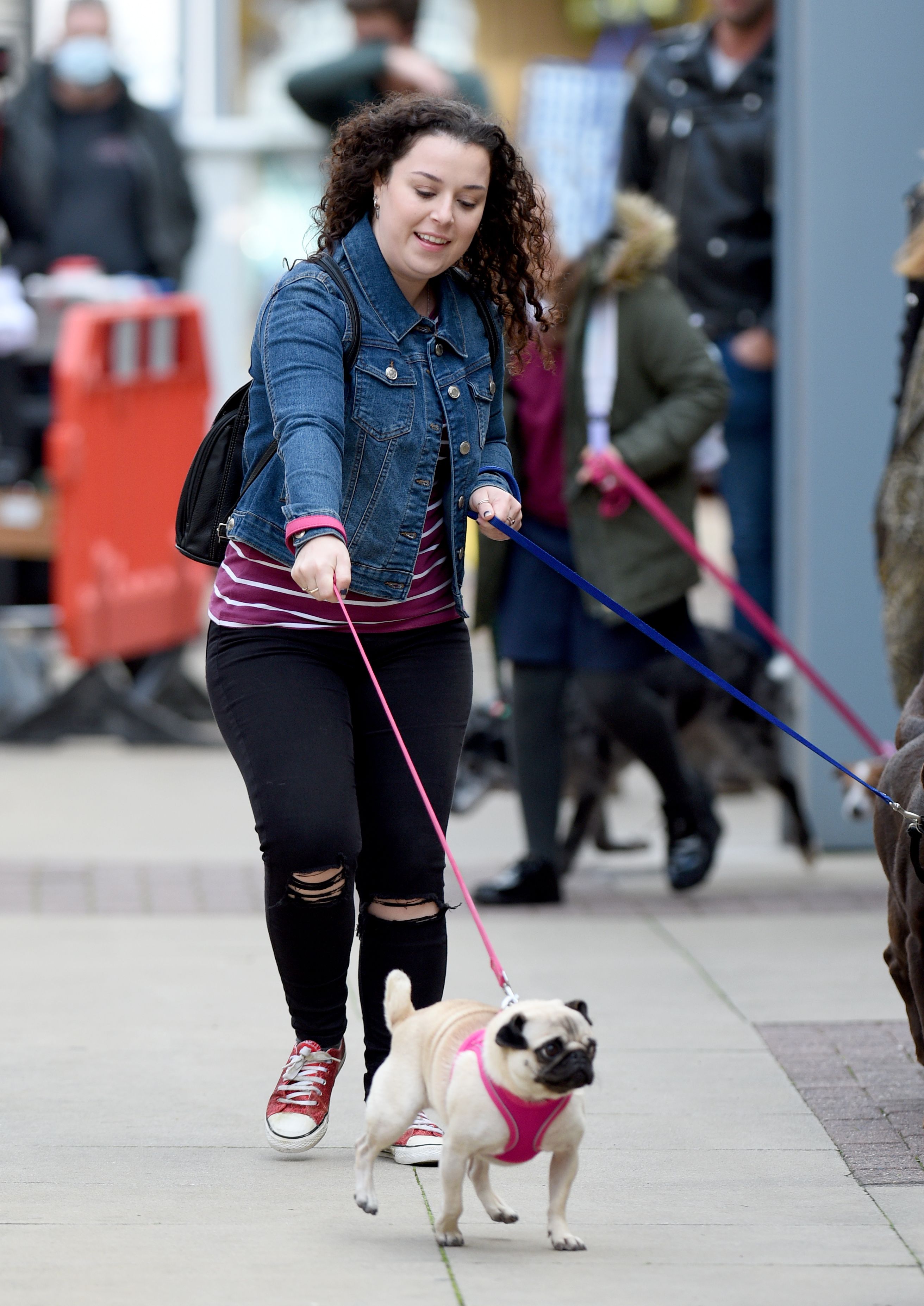 Harmer pictured in October 2020 while filming ‘My Mum Tracy Beaker’ in Manchester