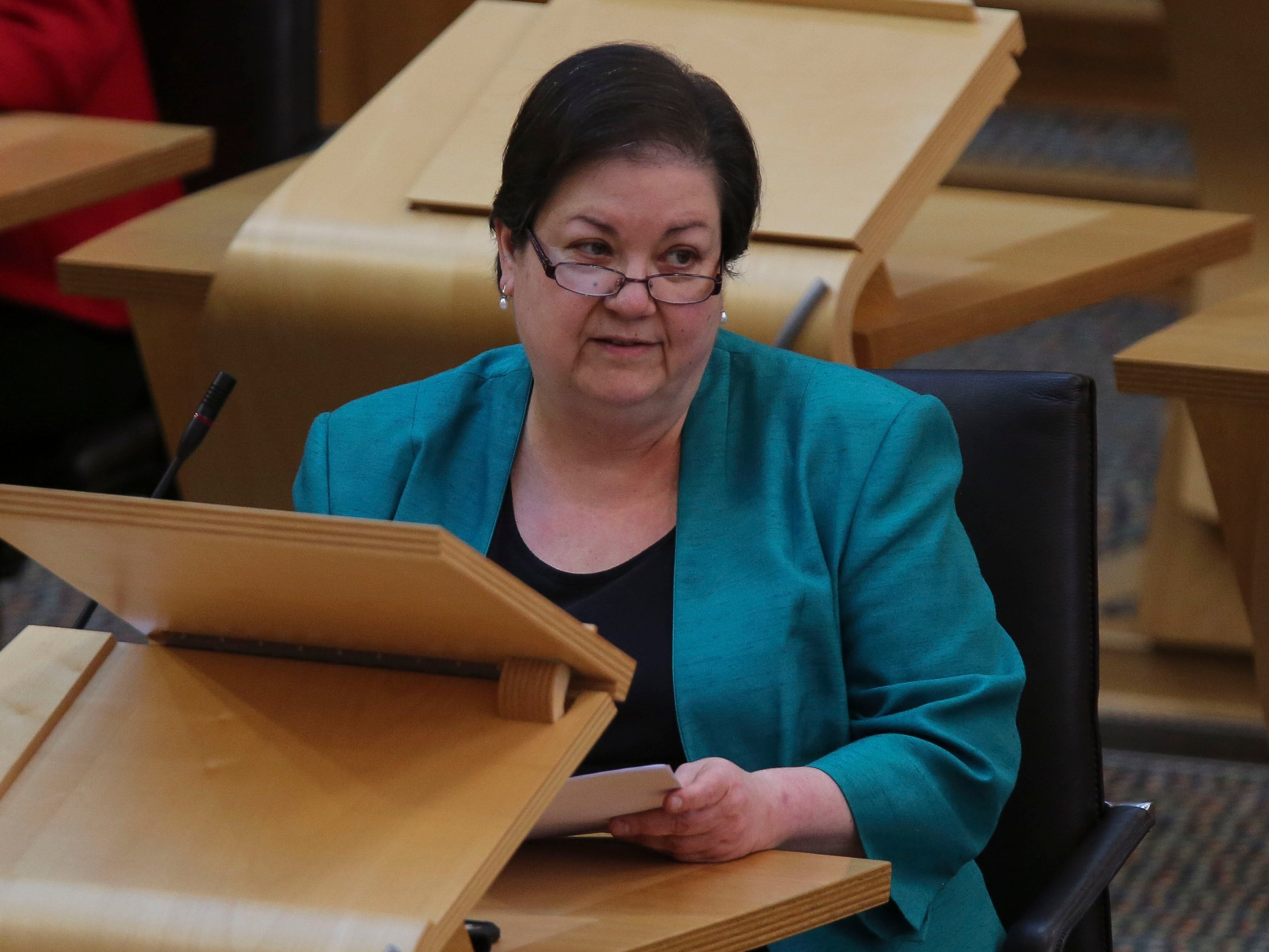 Scottish Labour interim leader Jackie Baillie pictured during first minister’s questions