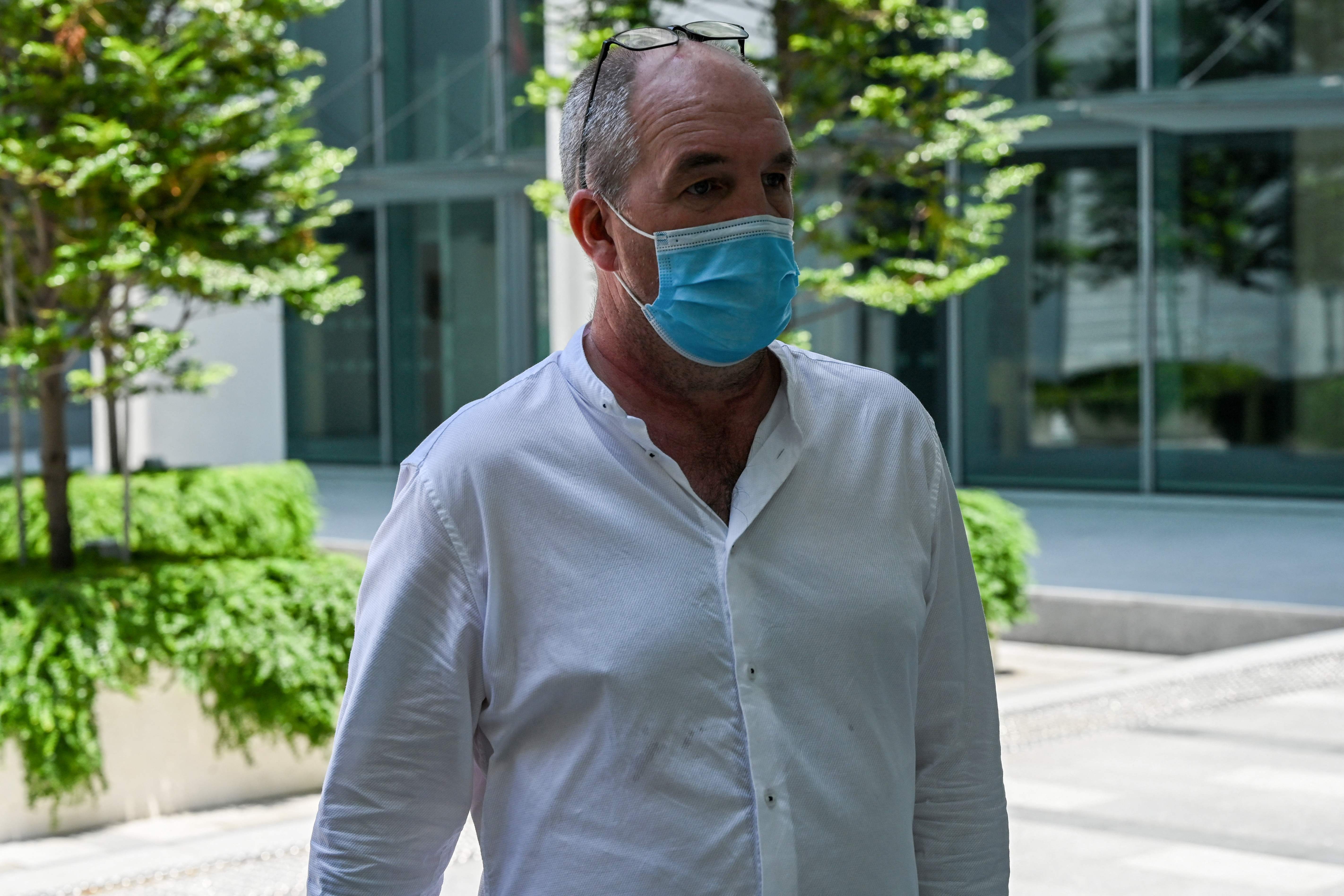 British national Nigel Skea arrives at a court in Singapore on 26 February, 2021.