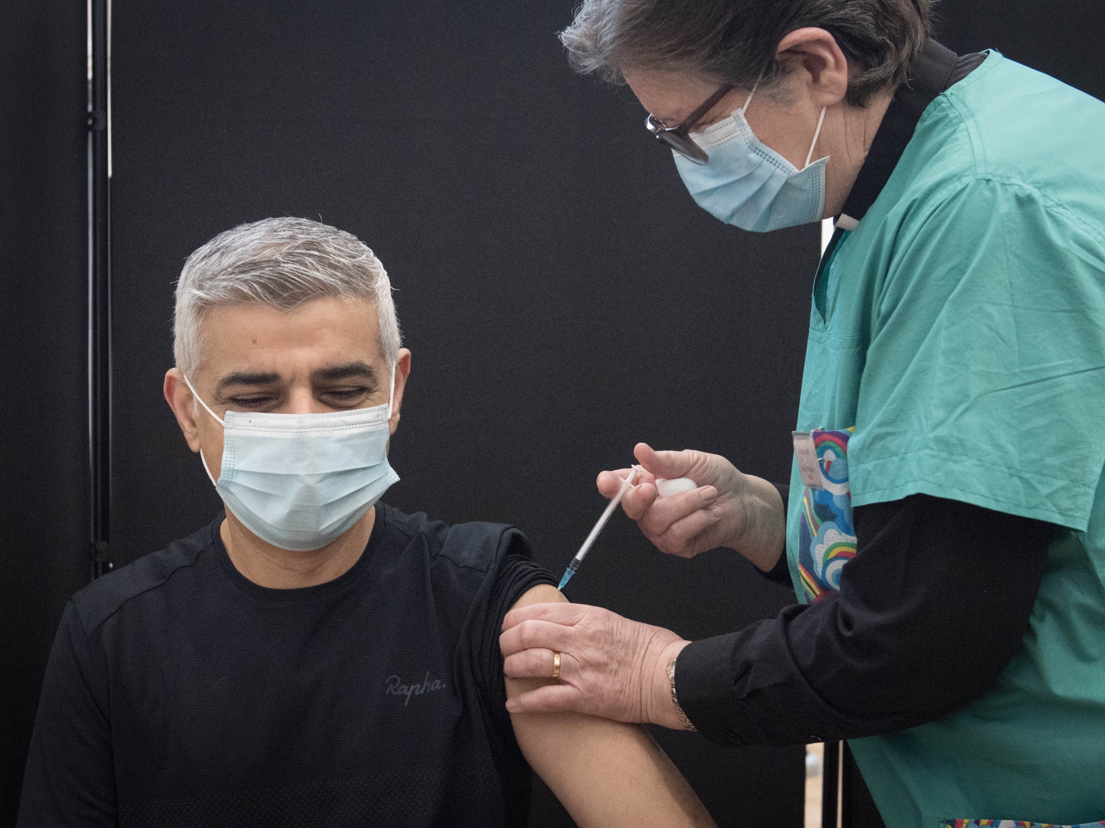 London mayor Sadiq Khan receives first dose of Pfizer vaccine