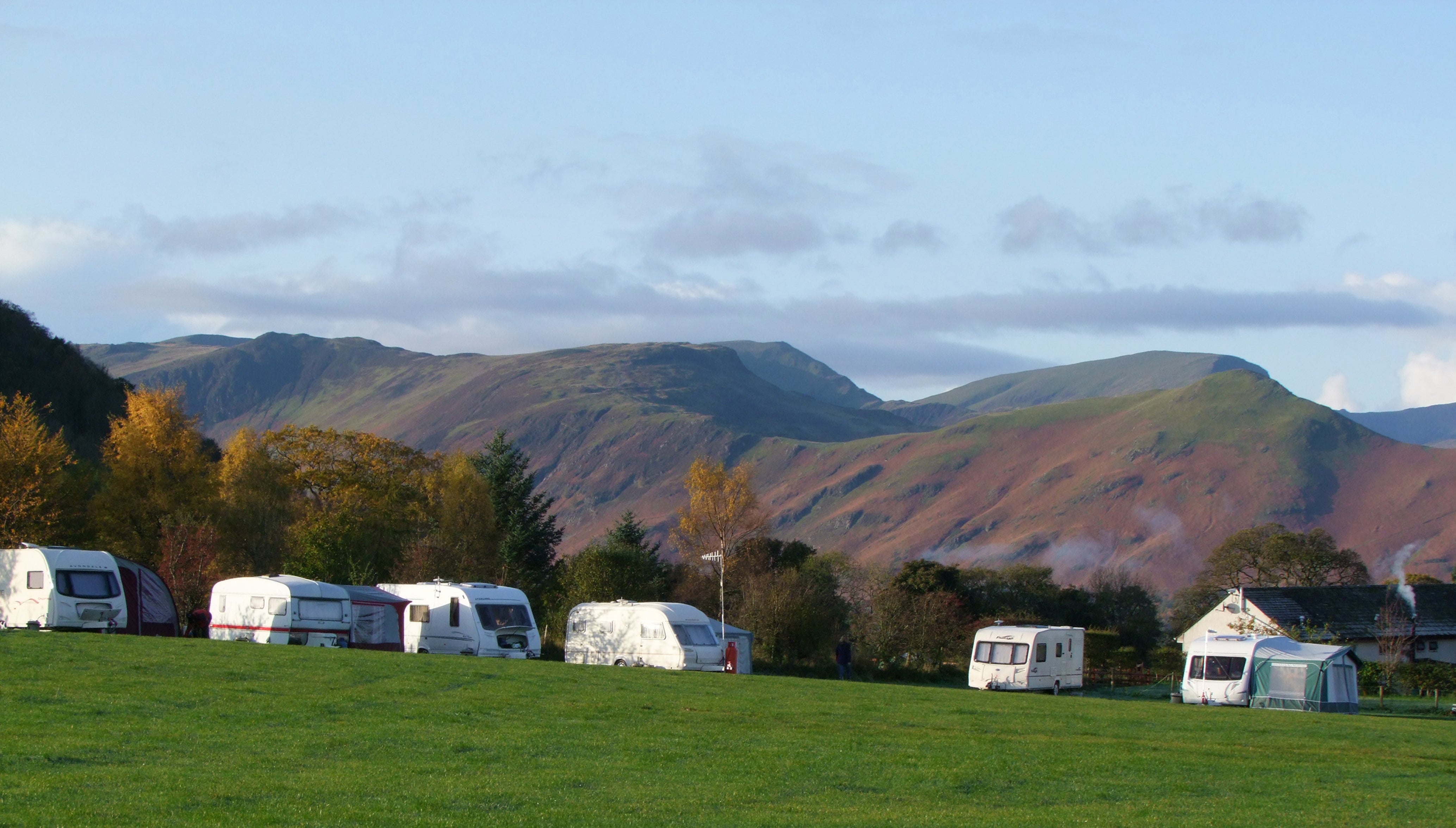 Sitting on a Cumbrian fell, this campsite overlooks Derwentwater