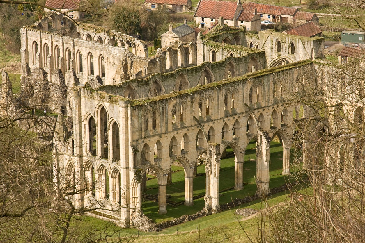 The remains of Rievaulx Abbey