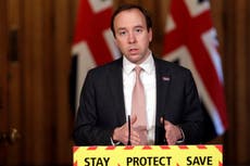 Covid vaccines ‘breaking the link’ between infection, hospitalisation and death, says Matt Hancock