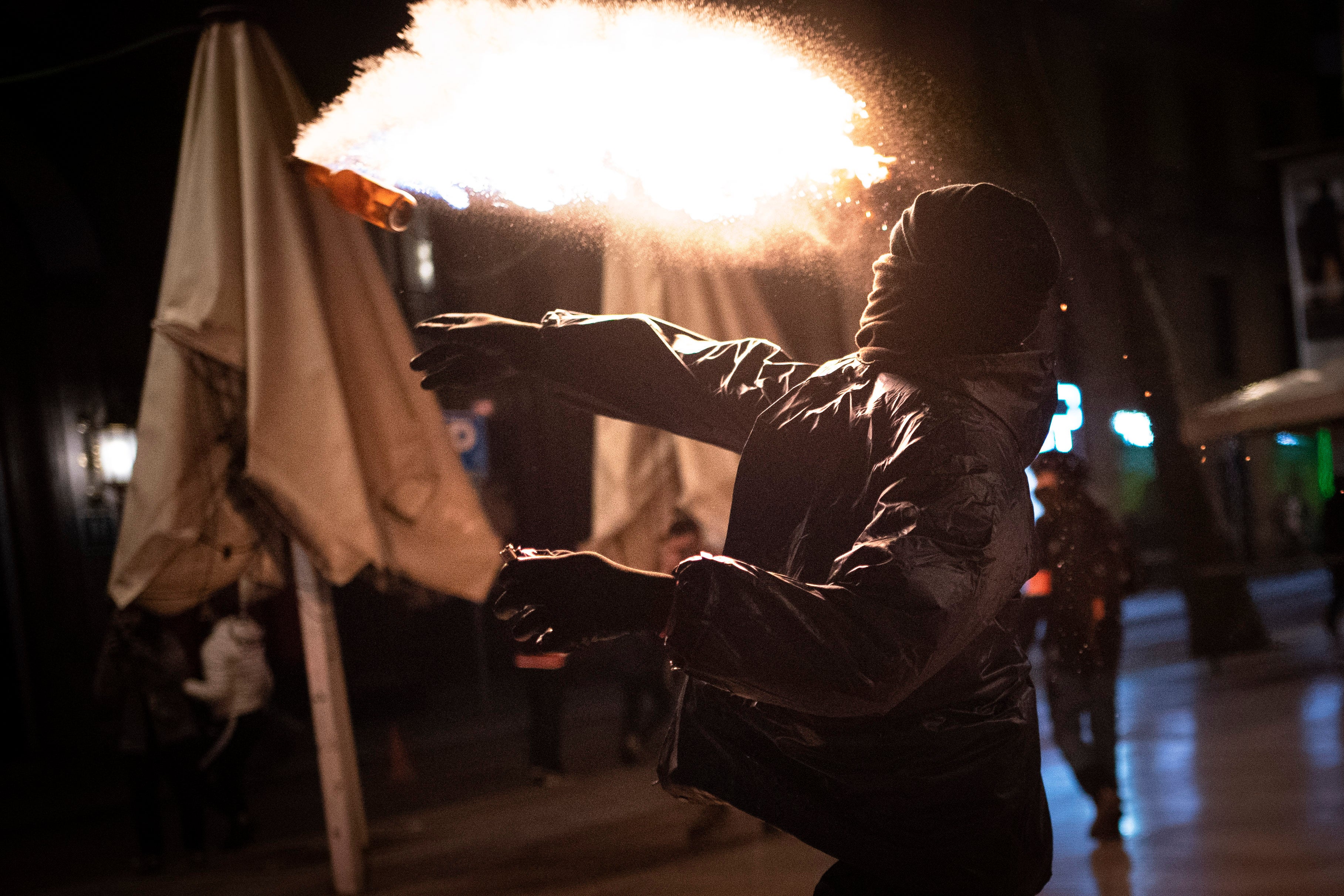 Spain Rapper Protests