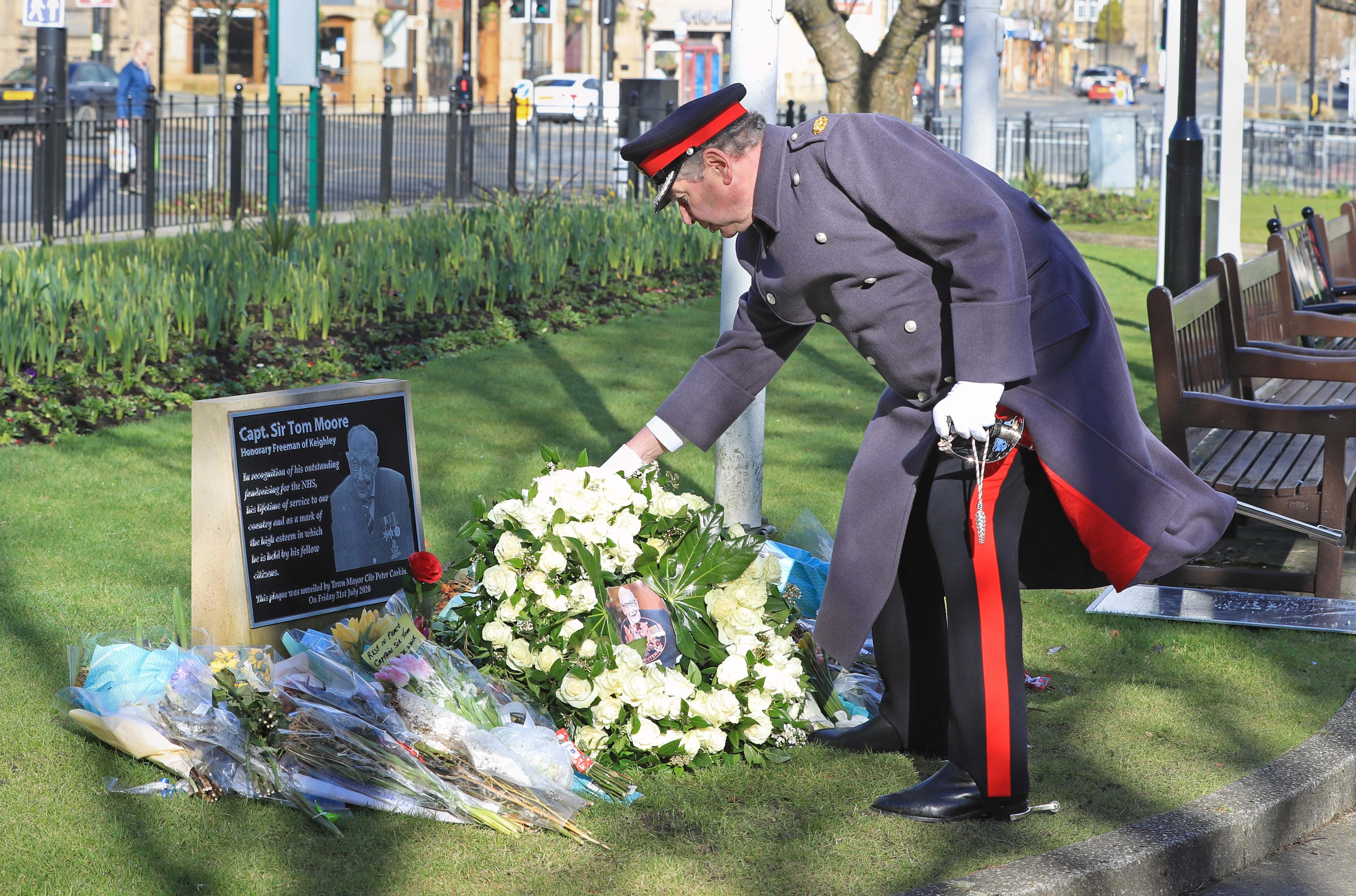 The wreath was laid by deputy Lord Lieutenant of West Yorkshire, David Pearson