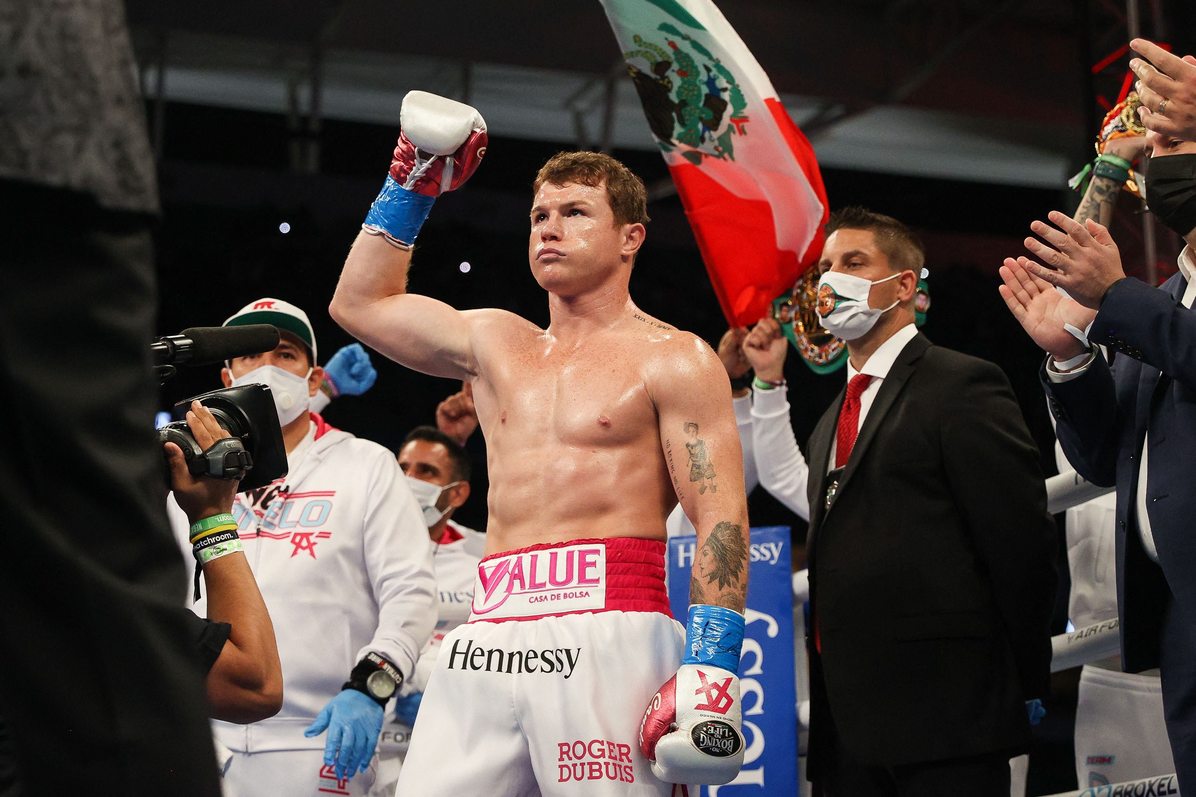 Canelo Alvarez after beating Avni Yildirim