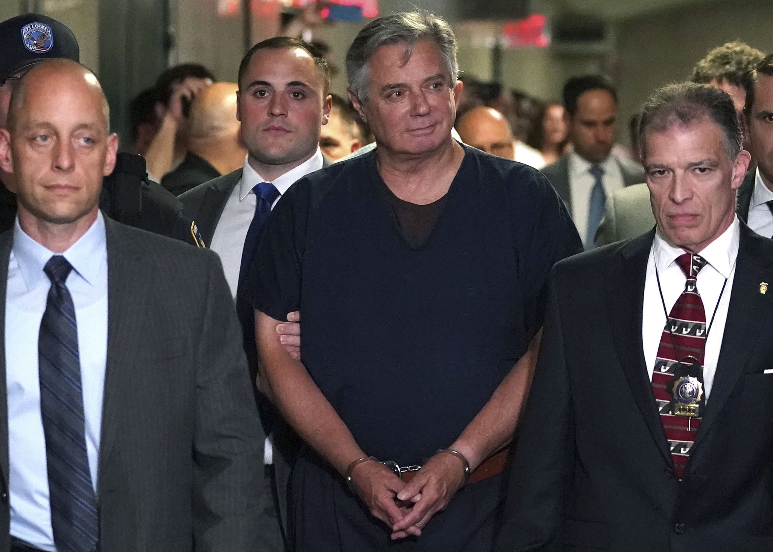 President Trump's one-time campaign manager Paul Manafort arrives at Manhattan Supreme Court June 27, 2019 for his arraignment on mortgage fraud charges.