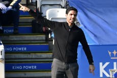 Mikel Arteta impressed with ‘clearly improving’ Arsenal after comeback win over Leicester