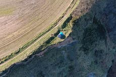 Couple with child found camping on edge of ‘extremely perilous’ 280ft cliff