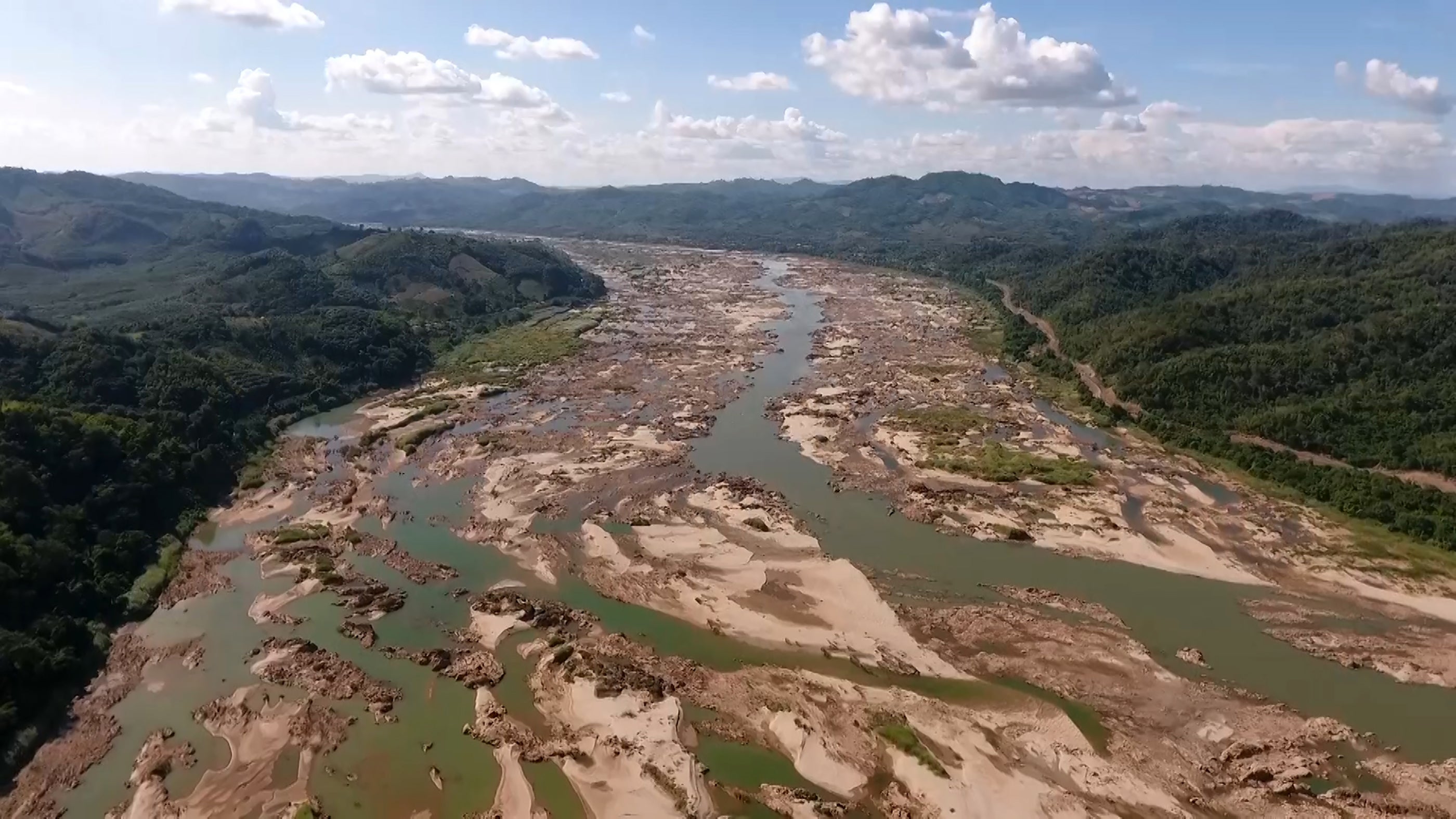 The Mekong River in Sungkom district in Nong Khai province, more than 300km from the Xayaburi dam